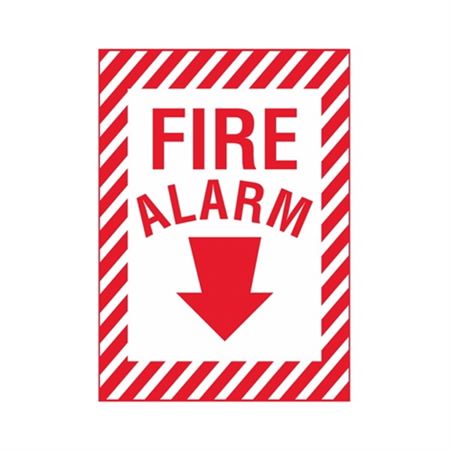 Fire Alarm (Down Arrow) 10"x14" Sign